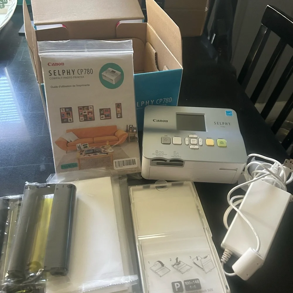Canon SELPHY CP780 Compact Photo Printer - Silver and White